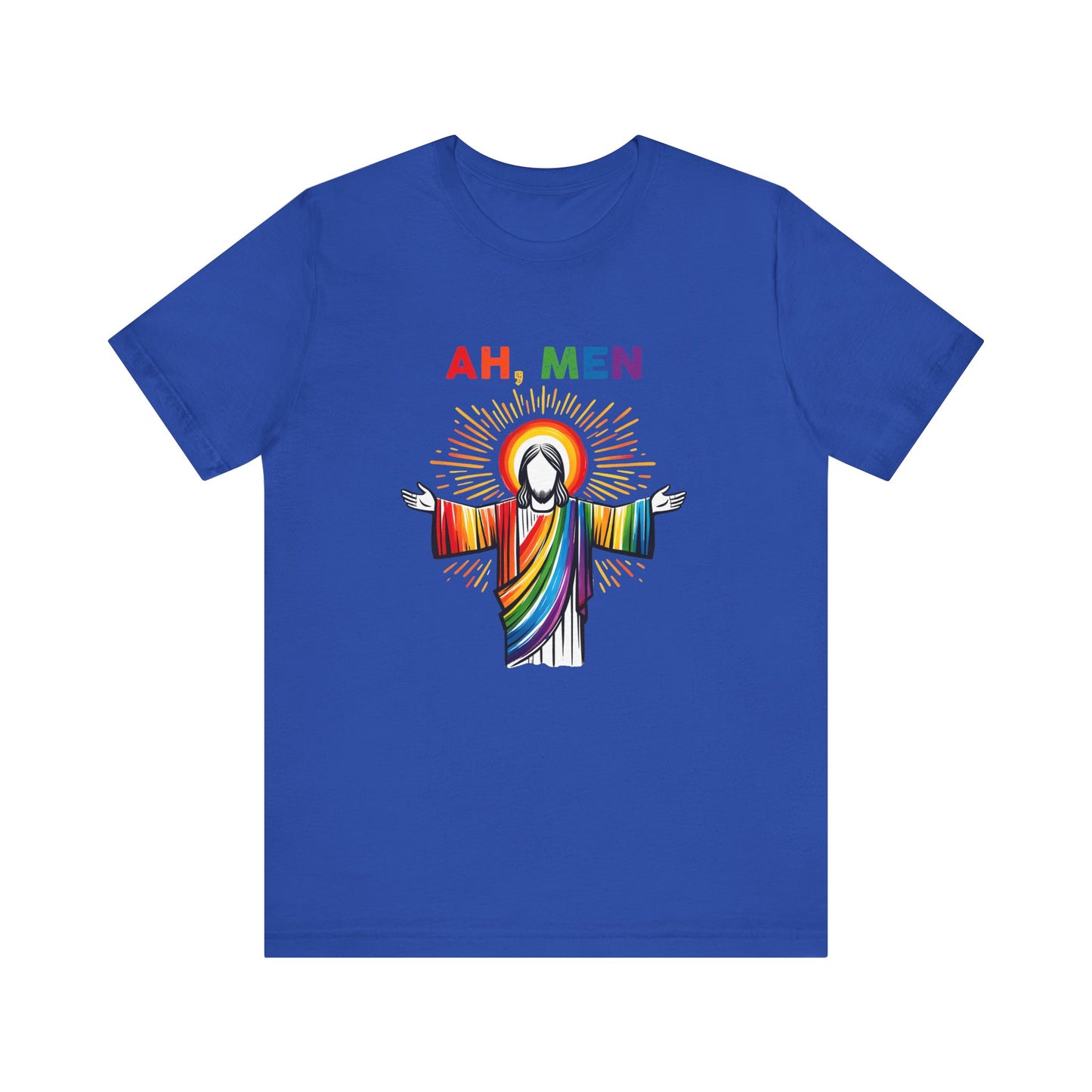 LGBTQ PRIDE Unisex Short Sleeve Tee LGBTQ Rainbow Pride T-shirt Ah, Men