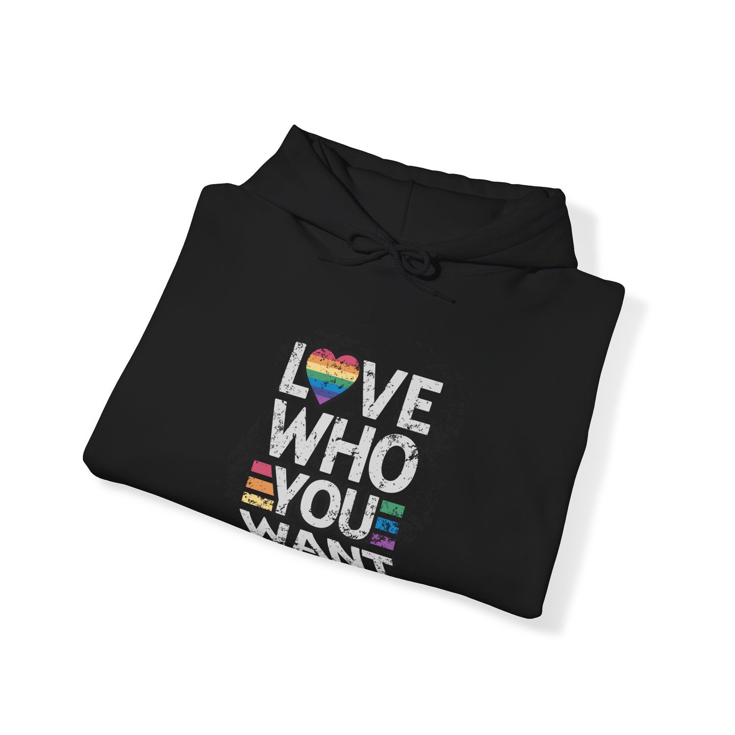 LGBT Pride Love Who You Want Hooded Sweatshirt LGBTQ PRIDE