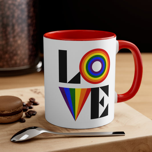 LOVE Rainbow Pride 11oz Coffee Mug