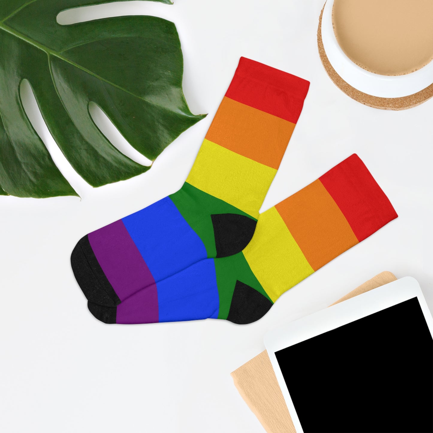 LGBTQ Rainbow Pride Recycled Poly Socks