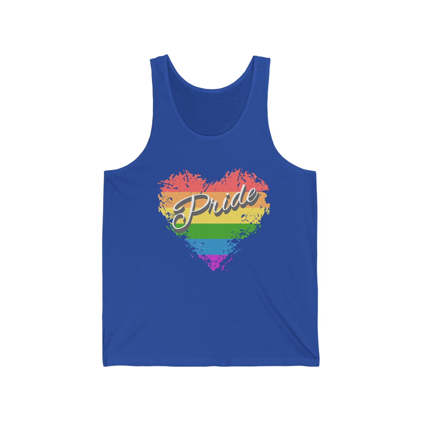 Pride Heart Rainbow LGBTQ Pride Unisex Jersey Tank