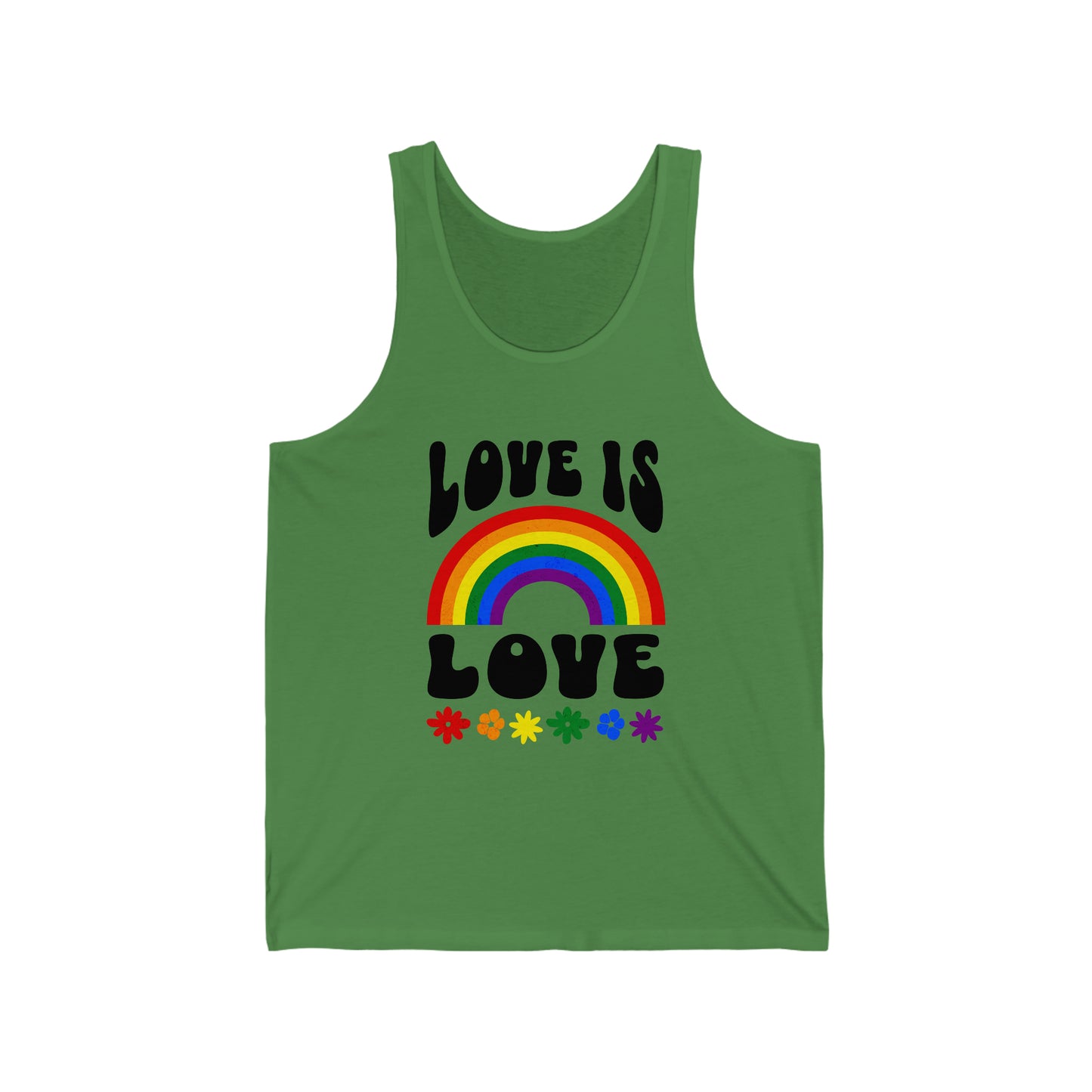 Love Is Love Rainbow LGBTQ Pride Unisex Jersey Tank