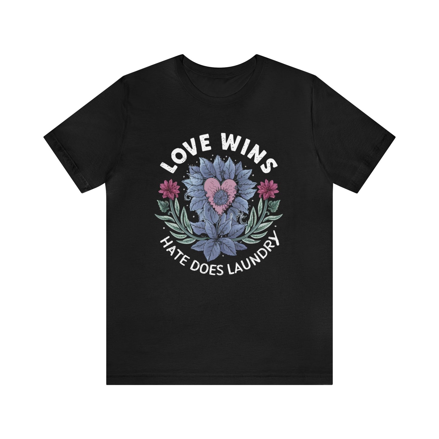 Tshirt Love Wins Hate Does Laundry LGBT PRIDE Unisex Jersey Short Sleeve Tee