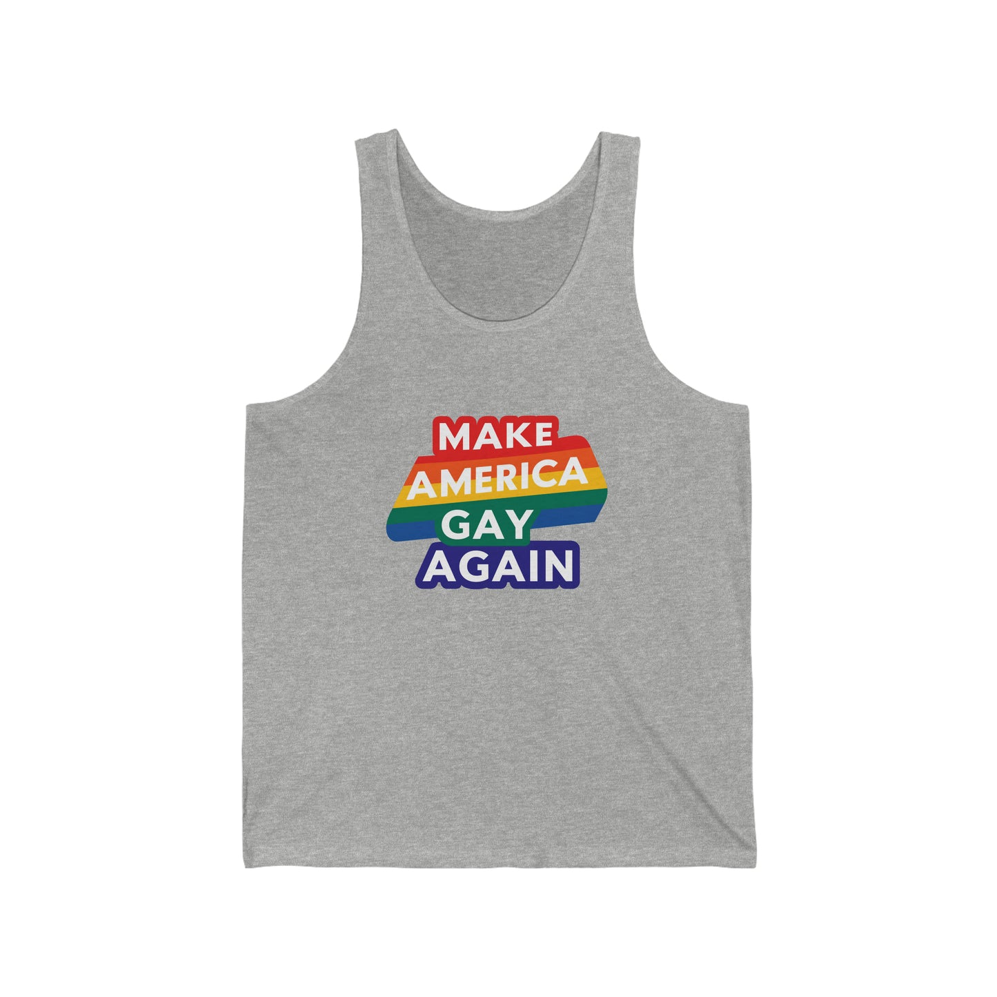 MAGA Make America Gay Again LGBTQ Pride Unisex Jersey Tank