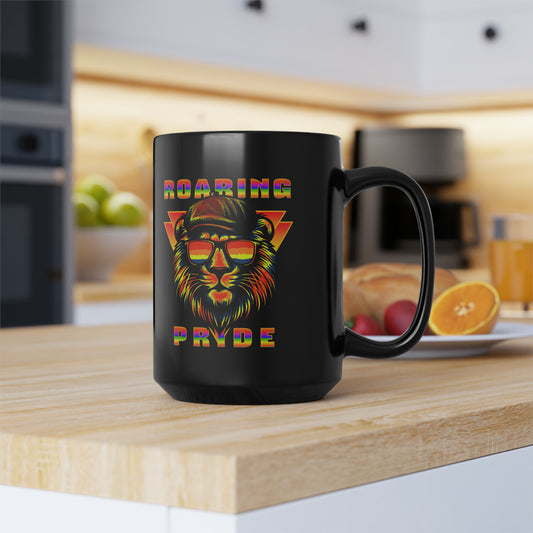 Roaring Pride Lion Rainbow LGBTQ 15 oz Coffee Mug