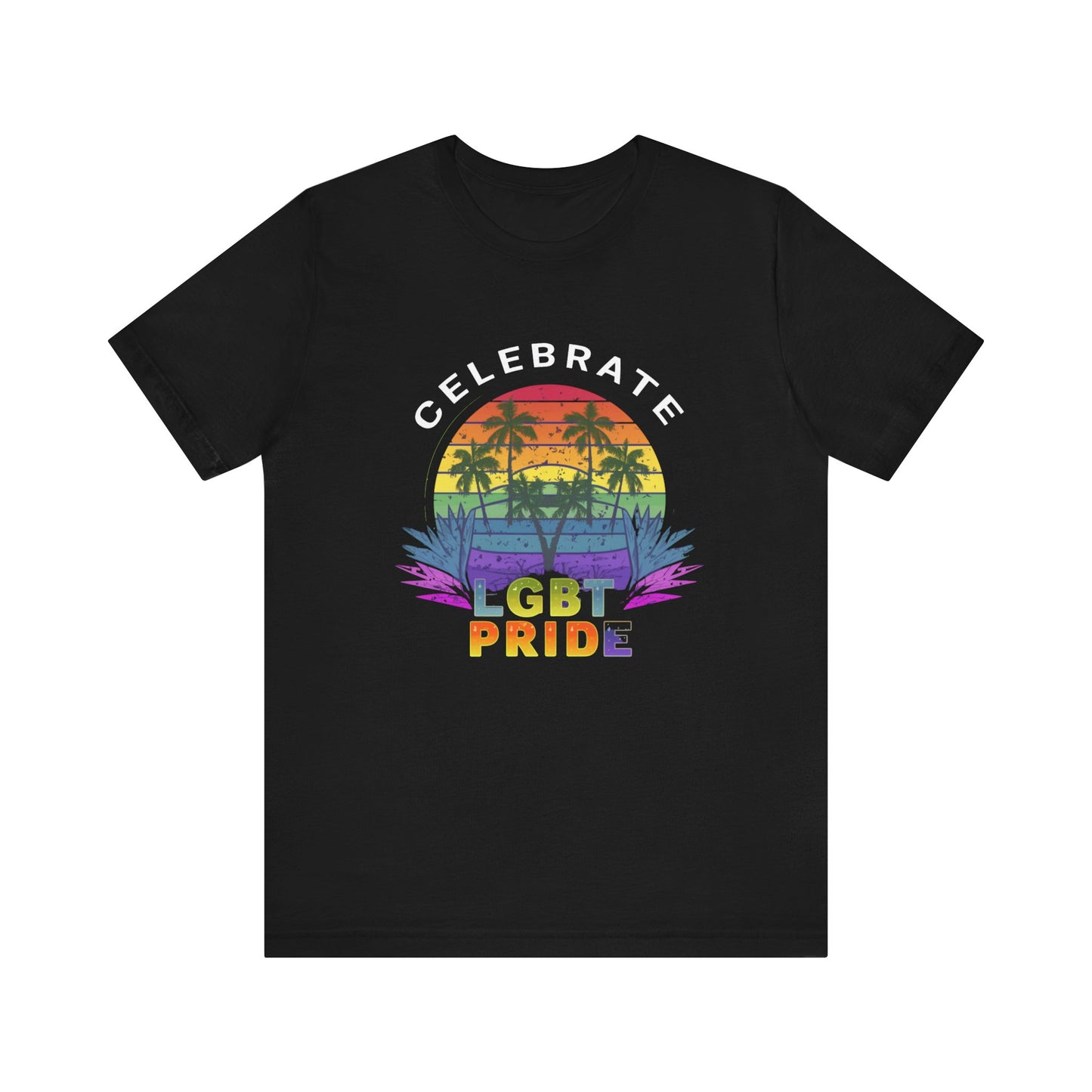 Celebrate LGBT PRIDE Unisex Jersey Short Sleeve Tee