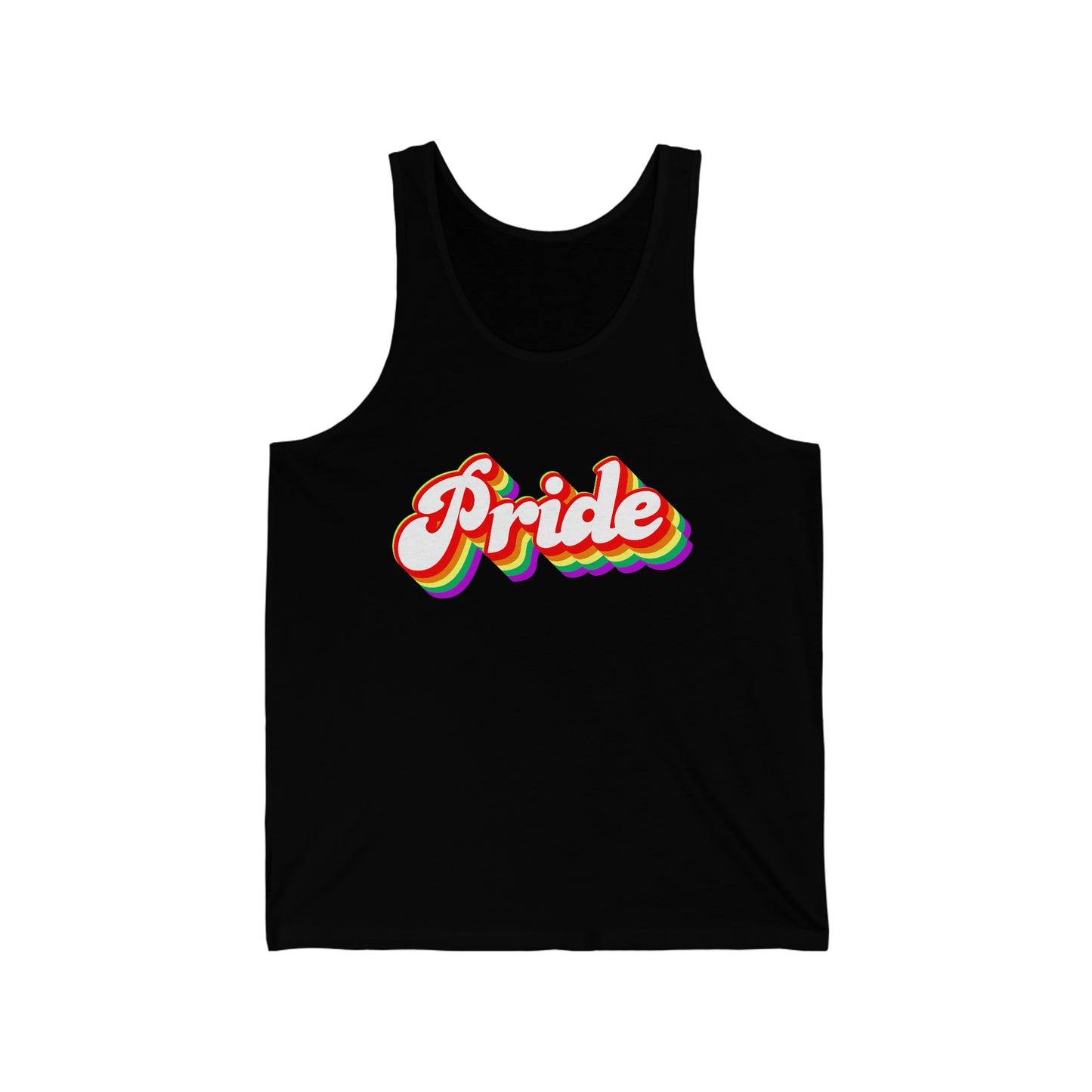 Retro Pride LGBT Pride Rainbow Equality LGBTQ Pride Unisex Jersey Tank