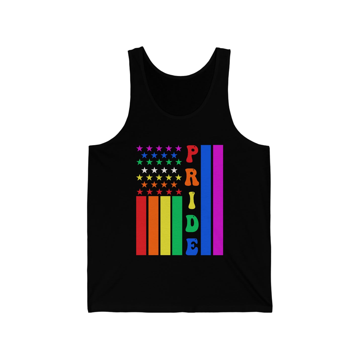 Pride Flag LGBT Pride Rainbow Equality LGBTQ Pride Unisex Jersey Tank