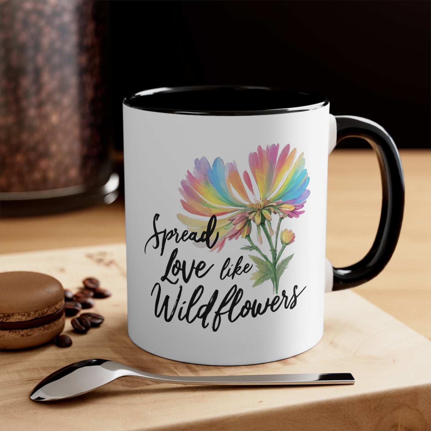 Spread Love Like Wildflowers LGBT Pride Rainbow 11oz Coffee Mug LGBTQ