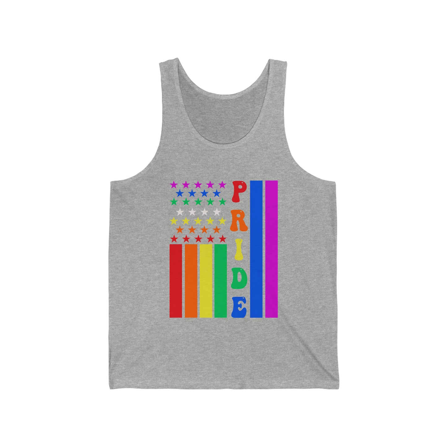 Pride Flag LGBT Pride Rainbow Equality LGBTQ Pride Unisex Jersey Tank