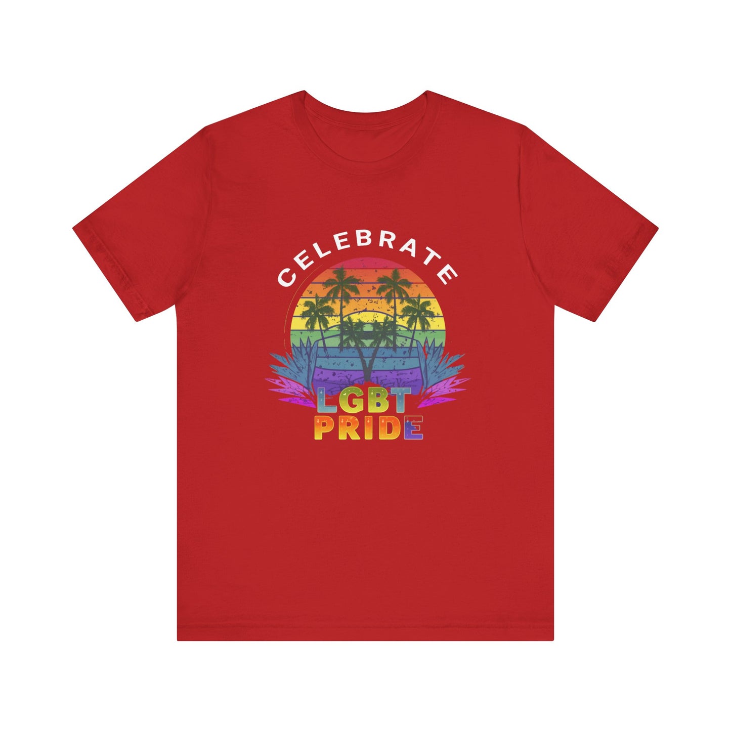 Celebrate LGBT PRIDE Unisex Jersey Short Sleeve Tee