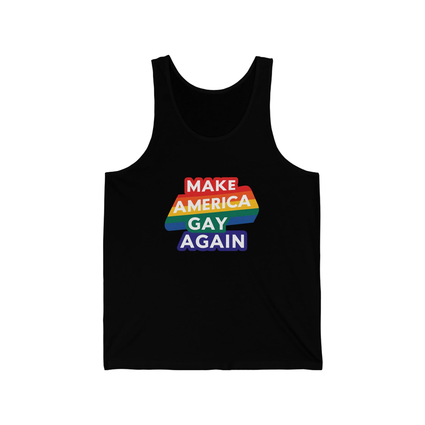 MAGA Make America Gay Again LGBTQ Pride Unisex Jersey Tank