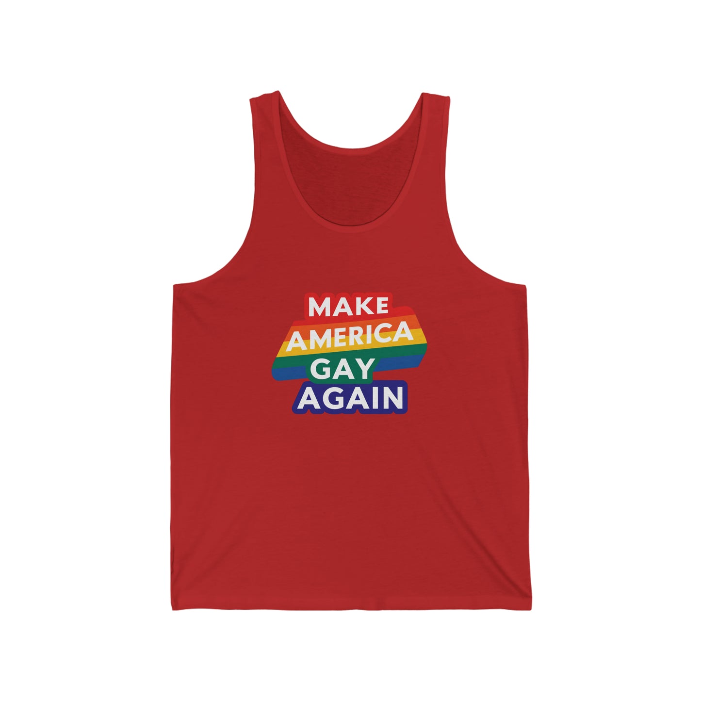 MAGA Make America Gay Again LGBTQ Pride Unisex Jersey Tank