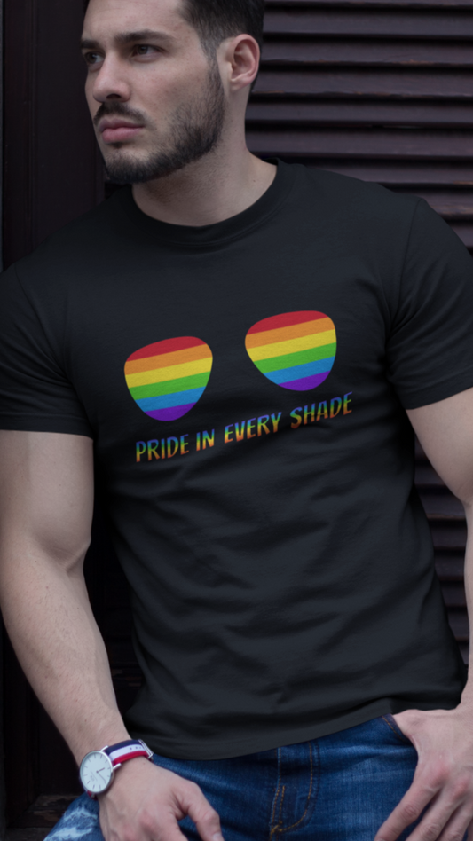 LGBTQ PRIDE Unisex Short Sleeve Tee LGBTQ Rainbow Pride T-shirt Pride in Every Shade