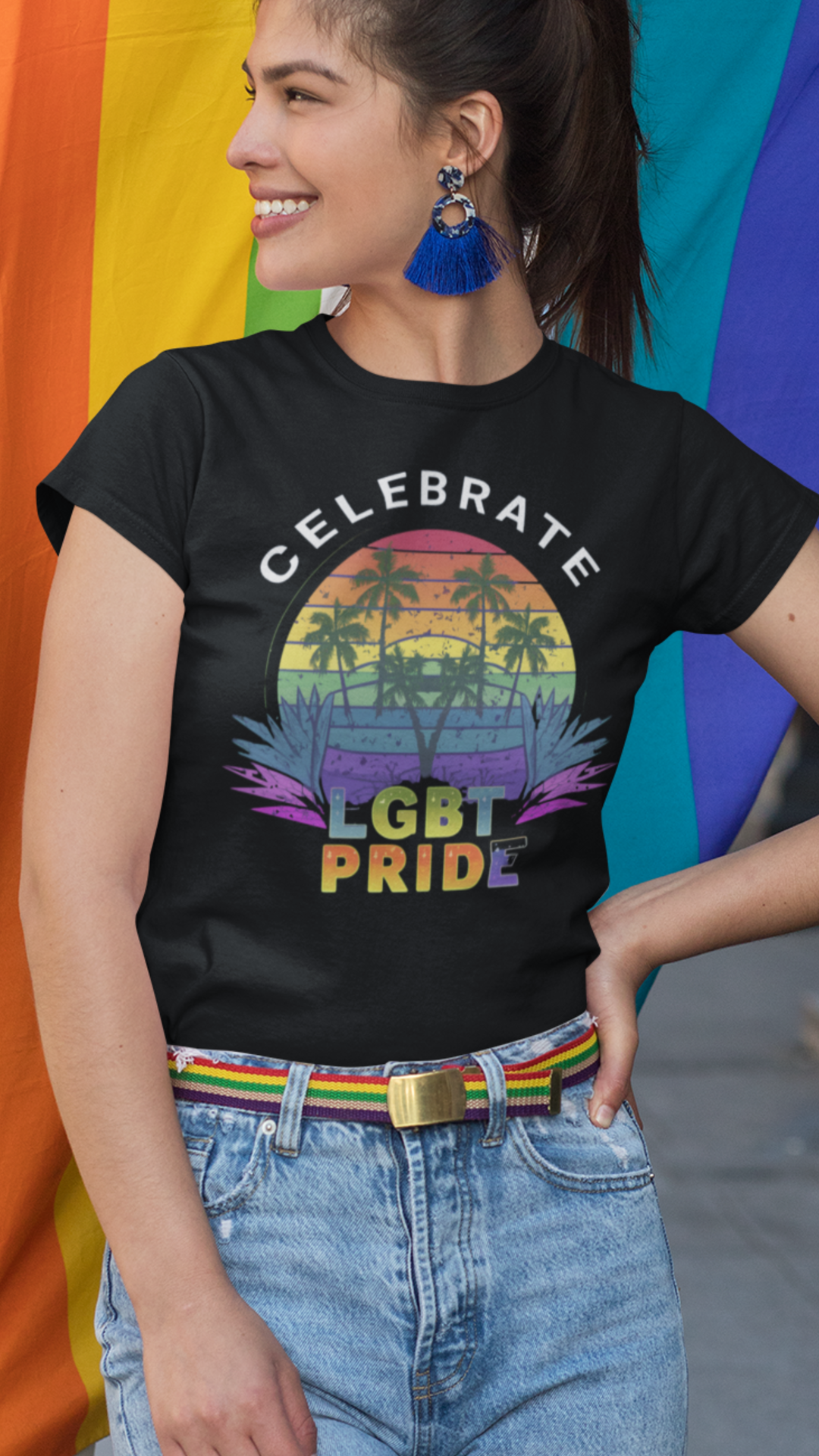 Celebrate LGBT PRIDE Unisex Jersey Short Sleeve Tee