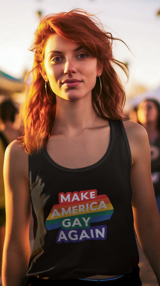 MAGA Make America Gay Again LGBTQ Pride Unisex Jersey Tank