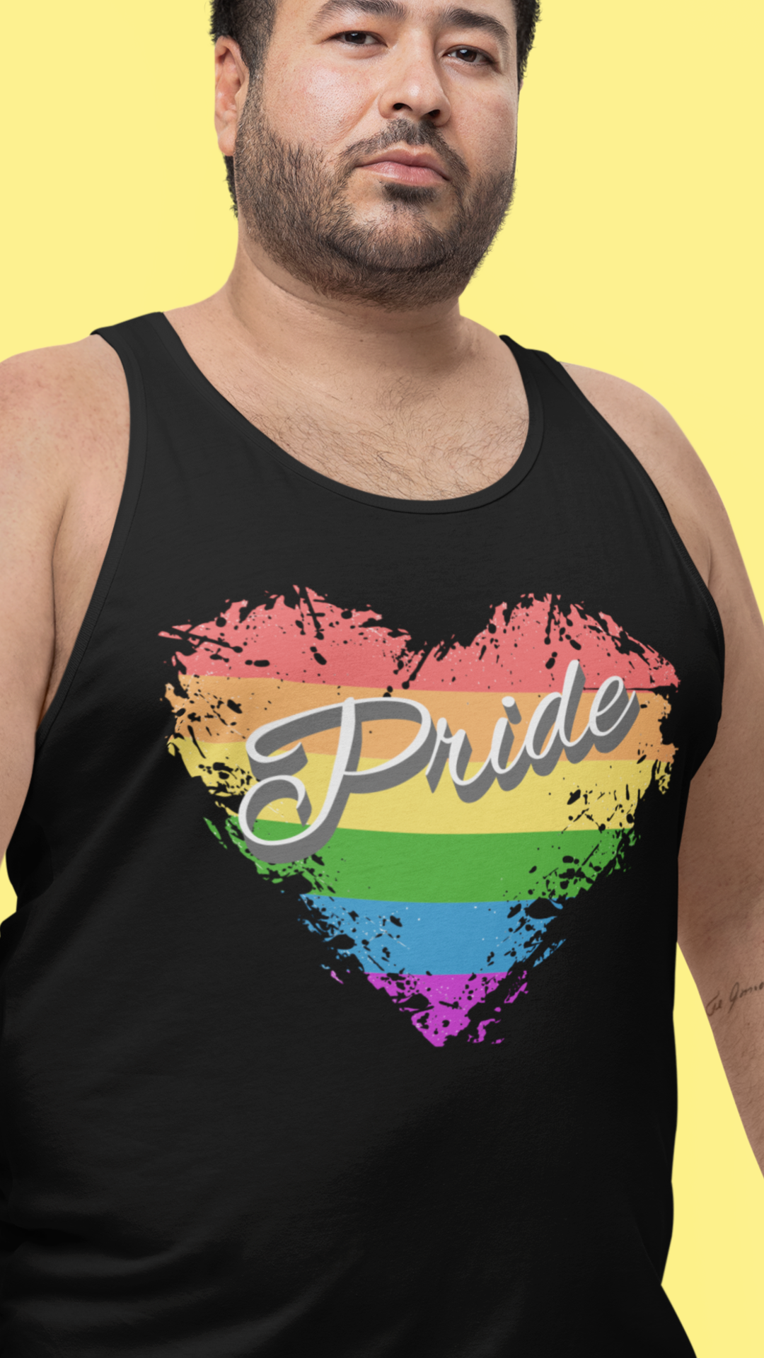 Pride Heart Rainbow LGBTQ Pride Unisex Jersey Tank