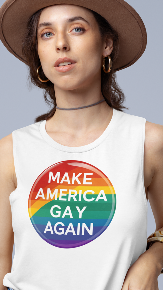 MAGA Make America Gay Again LGBTQ Pride Unisex Jersey Tank