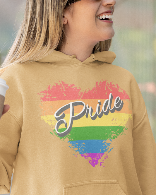 Rainbow Heart LGBT Pride Heavy Blend™ Hooded Sweatshirt LGBTQ PRIDE