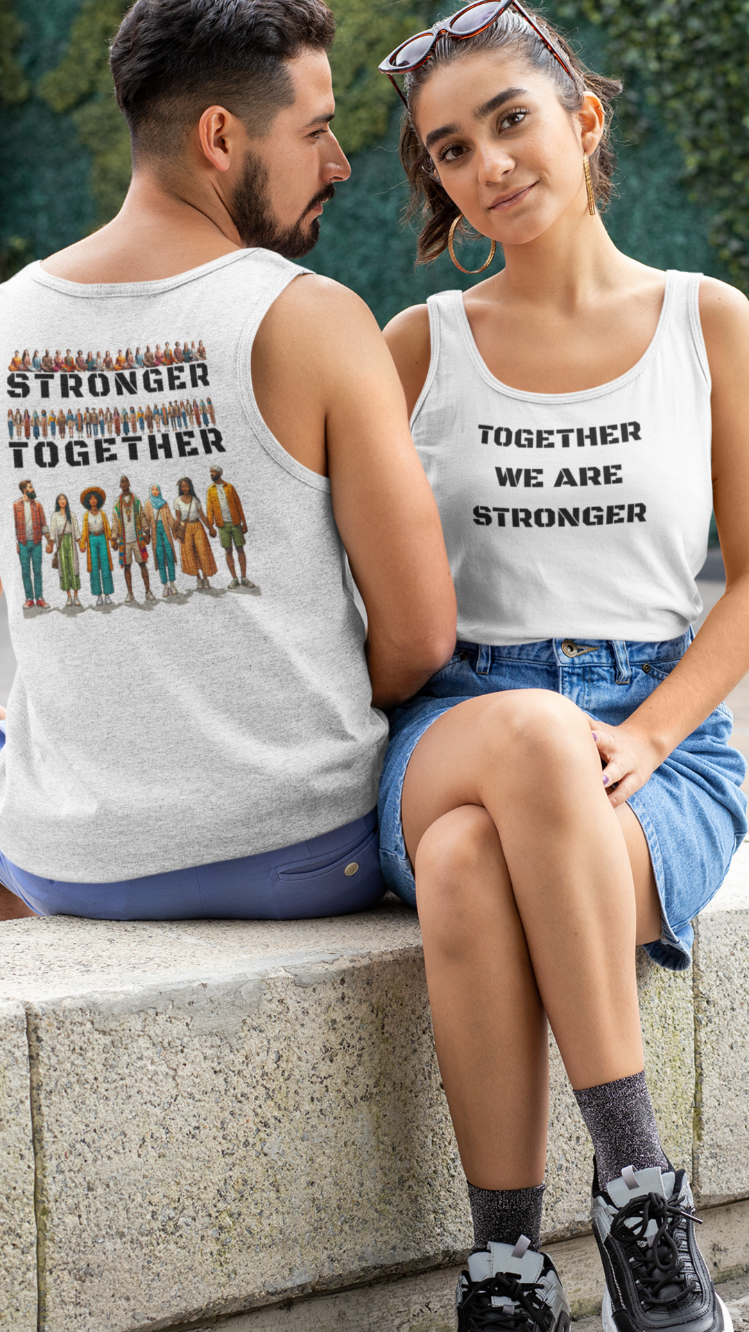 Stronger Together LGBT Pride Rainbow Equality LGBTQ Pride Unisex Jersey Tank