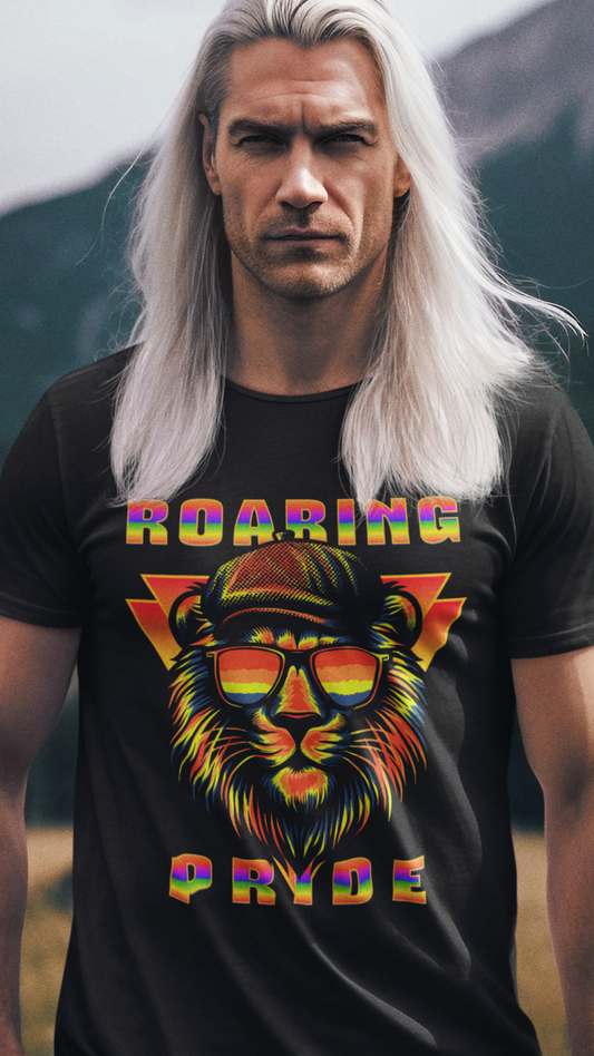 Roaring Pride Lion LGBT PRIDE Unisex Jersey Short Sleeve Tee