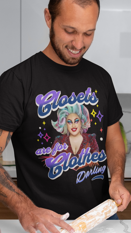 Closets Are For Clothes Darling Drag Queen Tea LGBT PRIDE Unisex Jersey Short Sleeve Tee